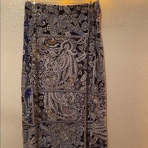 Long skirt with different patterns